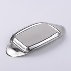 Маслёнка из нержавеющей стали, 22,5×11×5 см, с пластиковой крышкой - фото 20854291