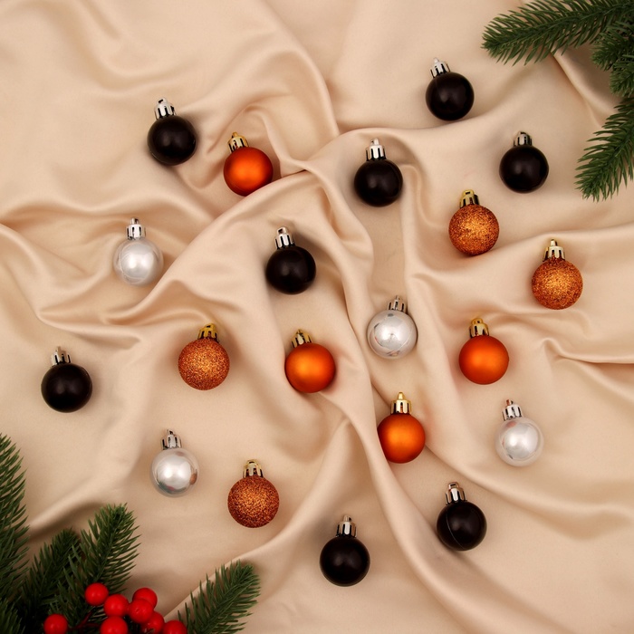 Ёлочные игрушки «Малыши», шары новогодние, набор 20 шт., d=3 см - Фото 1