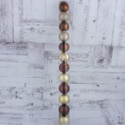 Ёлочные игрушки «Улыбка», d=6 см, набор 12 шт., коричневый/золотистый - Фото 3