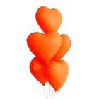 Шар полимерный 18" «Сердце неон», цвет оранжевый - Фото 2