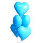 Шар полимерный 18" "Сердце неон", цвет синий - Фото 2