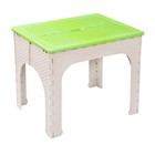 Складной стол «Плетёнка», 64,5 × 50,5 × 60 см, пластик, бежево-зелёный - Фото 1