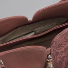 Сумка женская, 2 отдела на молниях, наружный карман, цвет розовый - Фото 5
