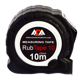 Рулетка ударопрочная ADA RubTape 10 А00154, сталь, с двумя СТОПами, 10 м х 25 мм 3900516