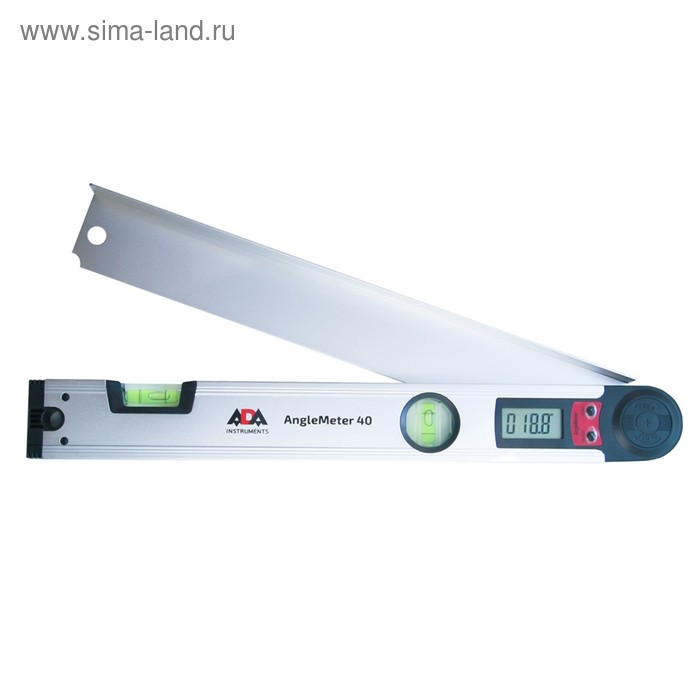 Угломер электронный ADA AngleMeter 40 А00495, 0-225°, ±0.3°, от -10 до +50°С, 1 батарея 3В - Фото 1