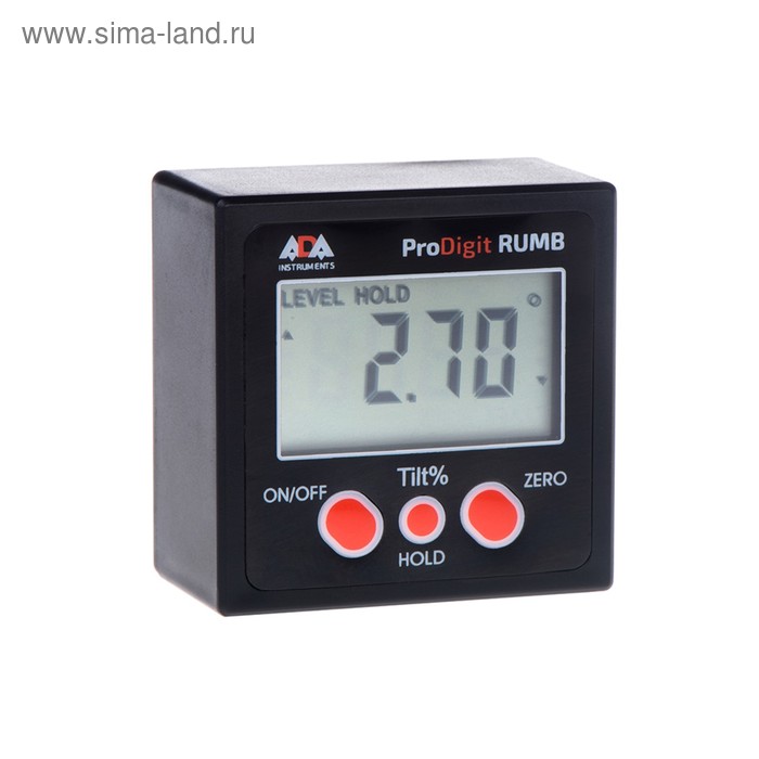 Цифровой уровень/угломер ADA Pro-Digit RUMB А00481, магнитный, 4х90°, разрешение 0.05°, 9В - Фото 1