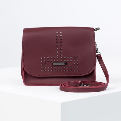 Сумка женская, отдел на молнии, длинный ремень, цвет бордовый