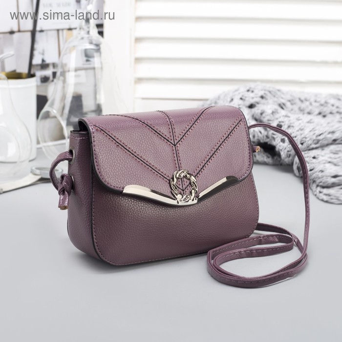 Сумка женская, отдел на молнии, длинный ремень, цвет пудра - Фото 1