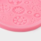 Молд Доляна «Шестерёнки», силикон, 10,5×10,5 см, цвет розовый - фото 4252461