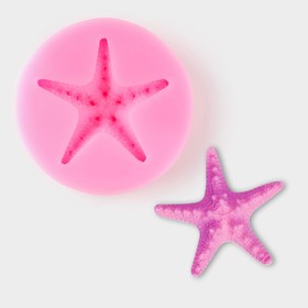 Молд «Морская звезда», силикон, d=7,5 см, цвет МИКС