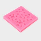 Молд силиконовый «Четыре снежинки», 8,5×8.5 см, цвет розовый - Фото 3