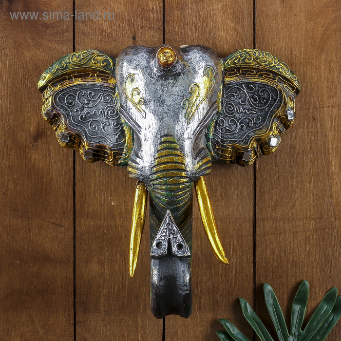 Панно настенное "Голова слона" 27х12х30 см - Фото 1