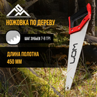Ножовка по дереву ЛОМ, обрезиненная рукоятка, 7-8 TPI, 450 мм - Фото 1