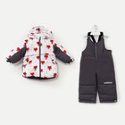 Комплект детский (Куртка + Полукомбинезон), рост 98 см, цвет серый(лисички) - Фото 1