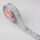 Лента атласная «Домики», 25 мм, 23±1 м, серая - Фото 2