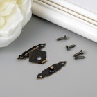 Замок металл для шкатулки бронза + гвозд. набор 10 шт 2х3 см - фото 26187565