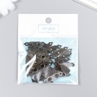 Замок металл для шкатулки бронза + гвозд. набор 10 шт 2х3 см - фото 26187568