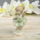Сувенир керамика "Малышка-балерина в зелёном платье" 13,6х9х6,5 см - Фото 4