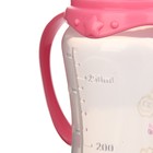 Бутылочка для кормления «Принцесса», классическое горло, приталенная, с ручками, 250 мл., от 3 мес., цвет розовый - Фото 4