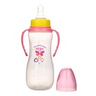 Бутылочка для кормления «Маленькая леди» детская приталенная, с ручками, 250 мл, от 0 мес., цвет розовый - Фото 2