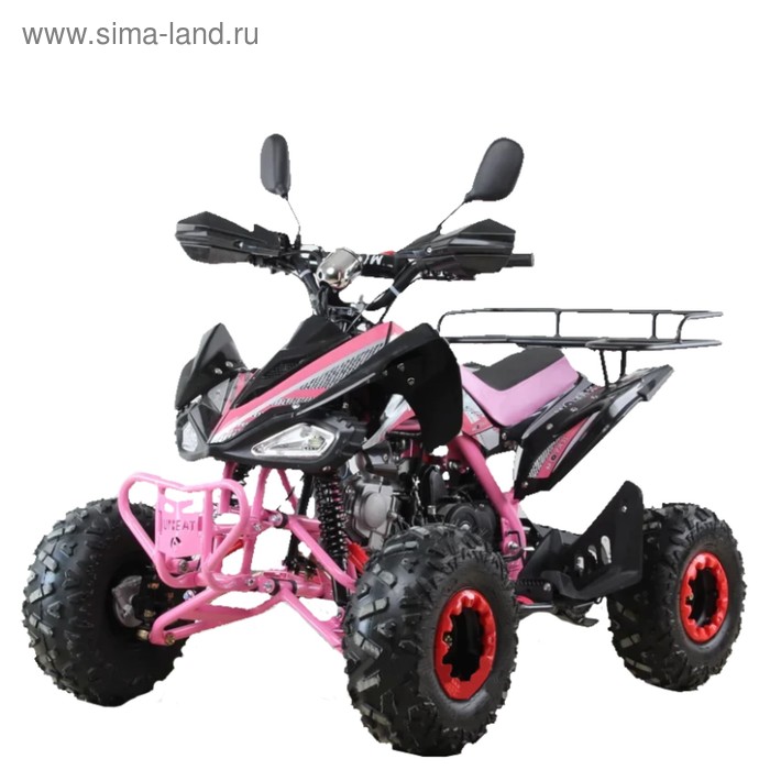 Квадроцикл бензиновый MOTAX ATV T-Rex-7 125 cc, черно-розовый - Фото 1