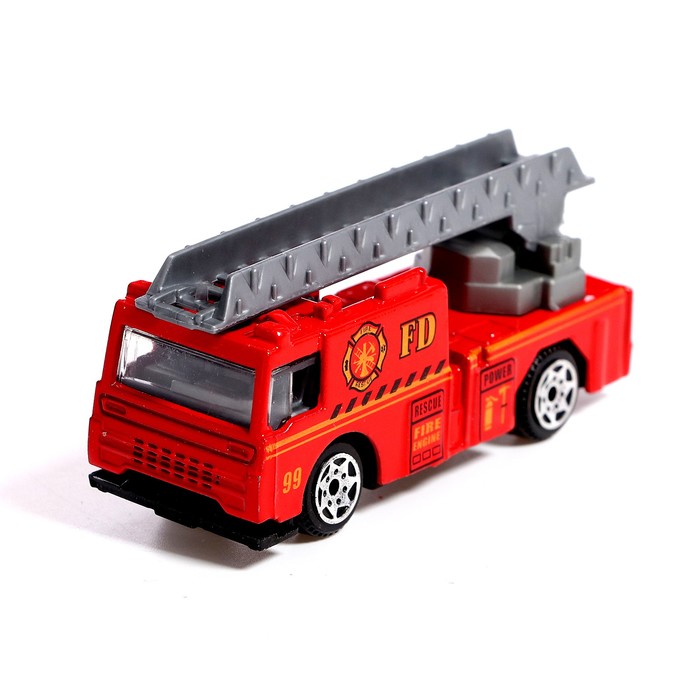 Машина металлическая «Пожарные», набор 10 шт. - фото 1883208035