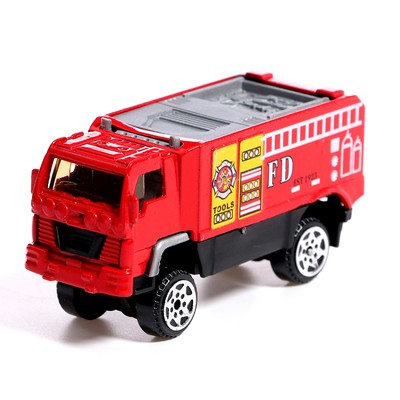 Набор металлический «Пожарные», 8 машинок, 2 вертолёта