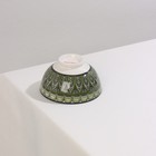 Миска керамическая Доляна «Мирсоле», 150 мл, d=9,5 см, цвет зелёный - фото 4252548