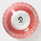 Салатник керамический Доляна «Джавлон», 350 мл, d=12 см, цвет красный - Фото 8