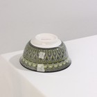 Салатник керамический Доляна «Мирсоле», 350 мл, d=12,5 см, цвет зелёный - Фото 4