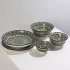 Салатник керамический Доляна «Мирсоле», 350 мл, d=12,5 см, цвет зелёный - Фото 5