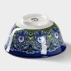 Салатник керамический Доляна «Джавлон», 350 мл, d=12 см, цвет синий - Фото 3