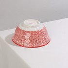 Салатник керамический Доляна «Джавлон», 600 мл, d=14,5 см, цвет красный - фото 4252596
