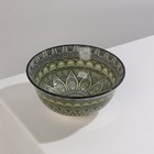 Салатник керамический Доляна «Мирсоле», 680 мл, d=16 см, цвет зелёный - Фото 2