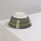 Салатник керамический Доляна «Мирсоле», 680 мл, d=16 см, цвет зелёный - фото 4252605
