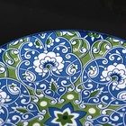 Тарелка керамическая Доляна «Джавлон», d=21,7 см, цвет сине-зелёный - фото 24406945