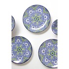 Тарелка керамическая Доляна «Джавлон», d=21,7 см, цвет сине-зелёный - фото 24406953