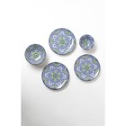 Тарелка керамическая Доляна «Джавлон», d=21,7 см, цвет сине-зелёный - фото 24406954