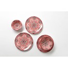 Тарелка керамическая Доляна «Джавлон», d=21,7 см, цвет красный - фото 24634259