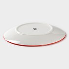 Тарелка керамическая Доляна «Джавлон», d=21,7 см, цвет красный - фото 24634253