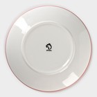 Тарелка керамическая Доляна «Джавлон», d=21,7 см, цвет красный - фото 24634261