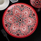 Тарелка керамическая Доляна «Джавлон», d=26,7 см, цвет красный - Фото 1