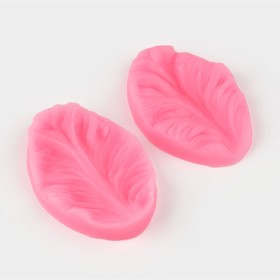 Молд кондитерский «Лист тропических растений», силикон, 2 шт., 6.5×4×2.3 см, МИКС