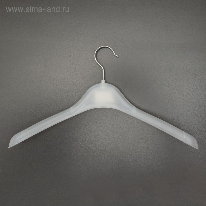 Плечики - вешалка для одежды, размер 42-44, цвет прозрачный - Фото 1