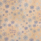 Бумага упаковочная крафтовая «Снежная зима», 70 × 100 см - фото 299489777