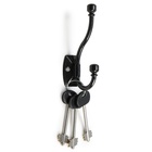 Крючок мебельный ТУНДРА TKd=031, двухрожковый, черный металлик - Фото 2