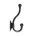 Крючок мебельный ТУНДРА TKd=031, двухрожковый, черный металлик - Фото 4