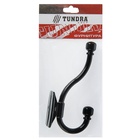 Крючок мебельный ТУНДРА TKd=031, двухрожковый, черный металлик - Фото 5