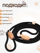 Ринговка для собак, 150×0.6 см, чёрная - Фото 2