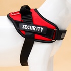 Шлейка К9, размер M, ОГ 55-65 см, вес 11-20 кг, мягкая, светоотражающая, красная - Фото 5